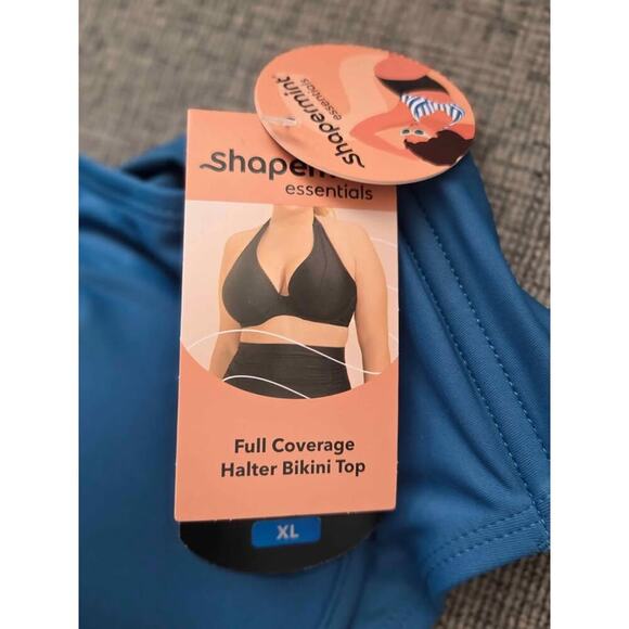 Shapermint Full Coverage Halter Bikini Top – Blu/ XL, Supportive Swimwear - Picture 3 of 3